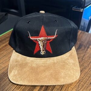 Black and Tan Marlboro Cap with Red Star Design